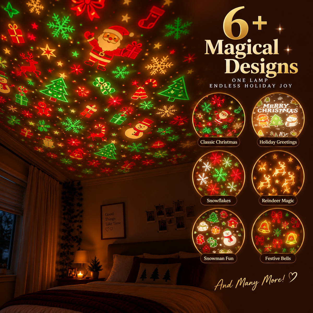 Merry Glow Christmas Projector